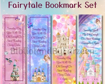 Marcapáginas de cuento de hadas - Set de marcapáginas de fantasía - Marcapáginas adorables - Descarga digital - Marcapáginas de princesa - Marcapáginas mágico para amantes de los libros