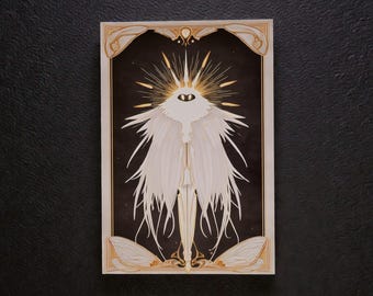 Hollow Knight Radiance-Inspired Art Nouveau Print (13" x 19") – Art Nouveau Fantasy Wall Art, 13x19 Large Print - Gift for Gamer - Poster