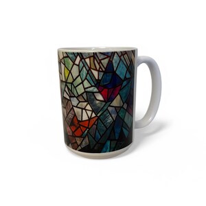 Link Legend of Zelda Inspired Stained Glass Look Coffee Mug Video Game Mug Cup
