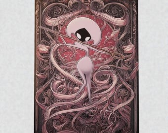 Lace-Inspired Wall Art Print (Silksong) — 13x19 Luster | Art Nouveau Gamer Decor- Gift for Gamer - Poster - Quality Print - Office Print