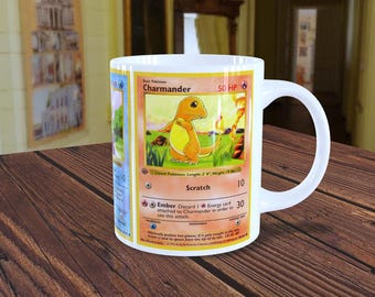 Kanto Starters Trio Mug – 15 oz Ceramic – Bulbasaur, Charmander & Squirtle – Pokémon-Inspired Full Wrap – Retro Gamer Gift