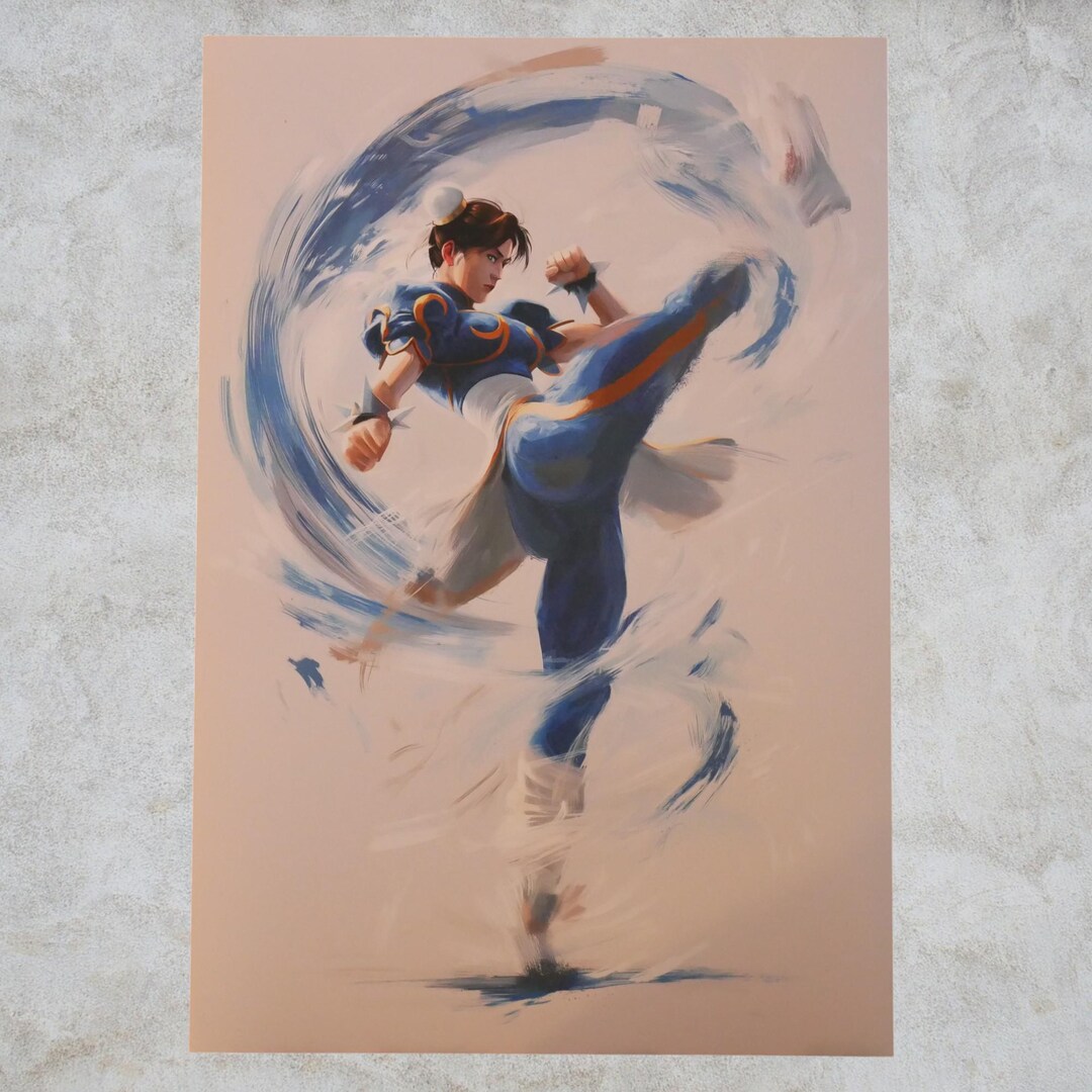 Chun-li Inspired 13x19 Art Print – Street Fighter Wall Art, Martial ...