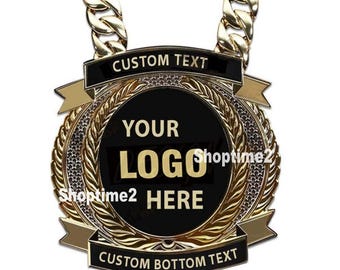 Custom Fantasy Football Championship Turnover Chain Personalized MVP Medal Necklace Brass Made