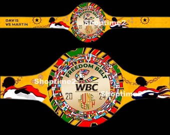 New WBC Juneteenth Freedom Printed Strap Belt Adult Size