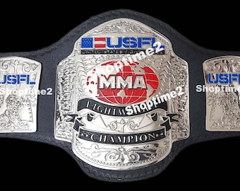 USFL MMA Light Weight Championship High Quality Belt Adult Size 2mm Brass