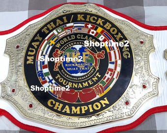 Muay Thai Kick Boxing Championship Belt Adult Size