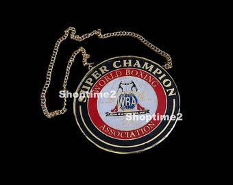Custom Engraved WBA World Boxing Championship Medal Necklace (Metal, 2mm Thickness)