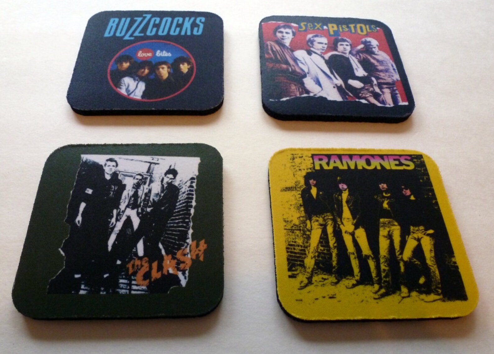 Punk Rock Drink Coaster Set Classic Rock Music Gift Great Etsy