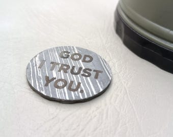 Moeda da Confiança em Deus, Símbolo EDC da Fé, Moeda de Bolso para Cura e Recuperação, Presente de Renovação Espiritual, Lembrete de Força, Lembrança Inspiradora