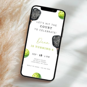 Pickleball Birthday Party Evite, Sports Birthday Invitation Template, Pickleball Party Invite, Pickleball Match Boy Birthday Invite, MJ1