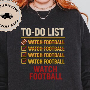 Moletom com lista de tarefas para futebol, gola redonda aconchegante para o dia do jogo
