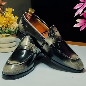 Handmade Men&#39;s Leather Dress Shoes | Genuine Leather Formal Shoes | Polished Leather Oxford Shoes | Men&#39;s Premium Handmade Footwear