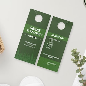 Landscaping Door Hanger Template
