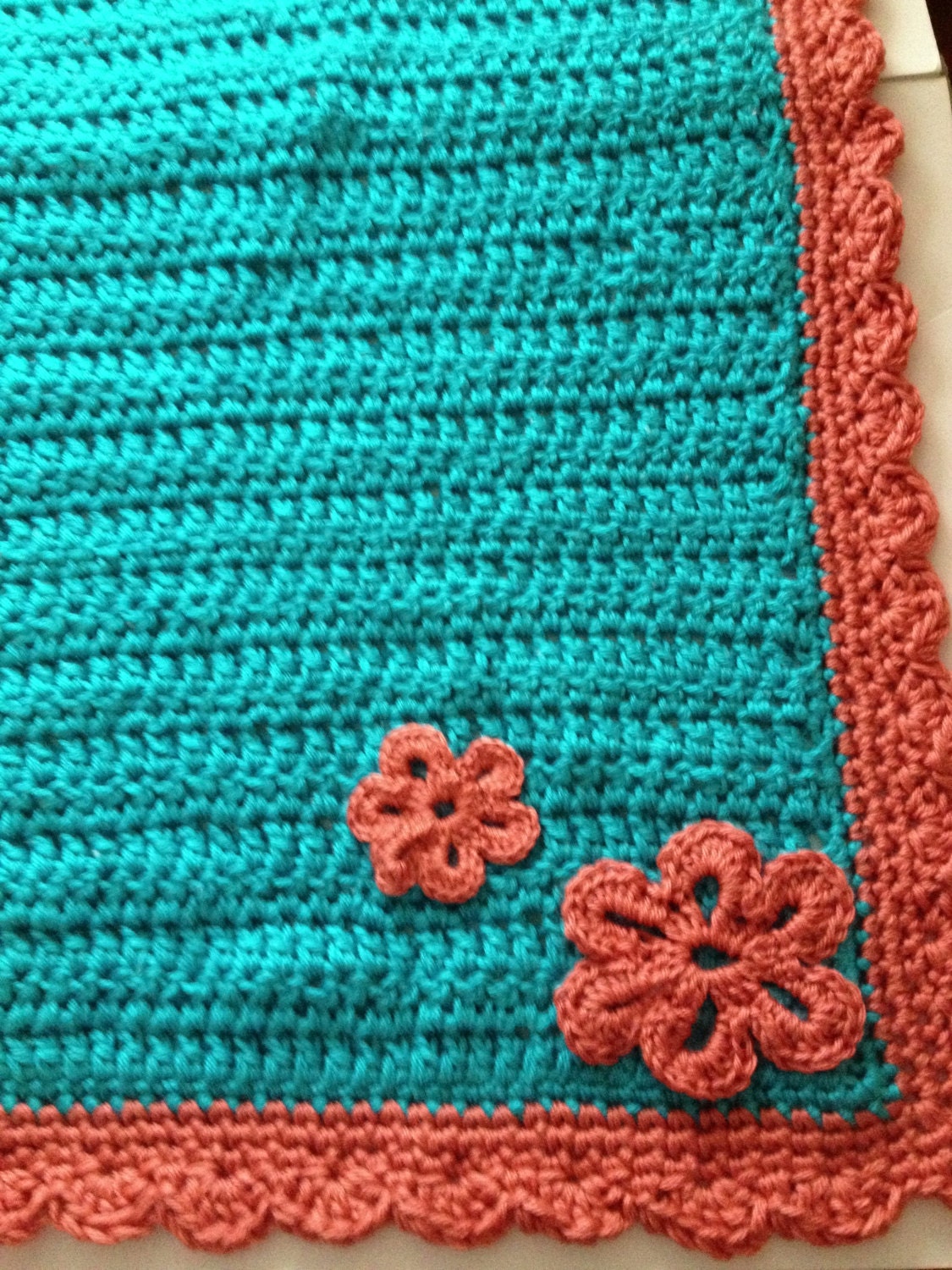 CROCHET PATTERN quick easy beginner flower baby blanket Etsy