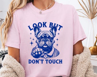 Vintage Französische Bulldogge T-Shirt: Hunde Mama Geschenk