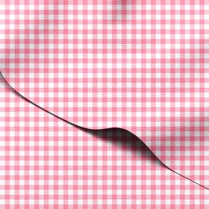 Waterproof Outdoor Fabric by the Yard – Dusty Rose Gingham Small Check Print, 59in Wide (150cm)