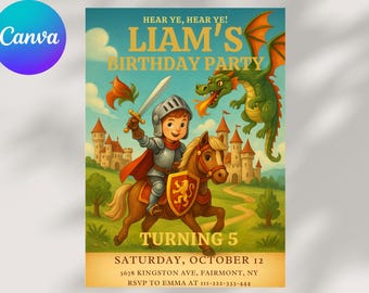 Cowboy Birthday Invitation: Western Horse Party, Editable Template (Digital Download)