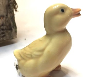 Vintage Otagiri Ceramic Yellow Baby Duck Duckling Figurine 2" Japan