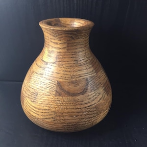 Oak Segmented Hand Turned Vase Handmade 6 Inches