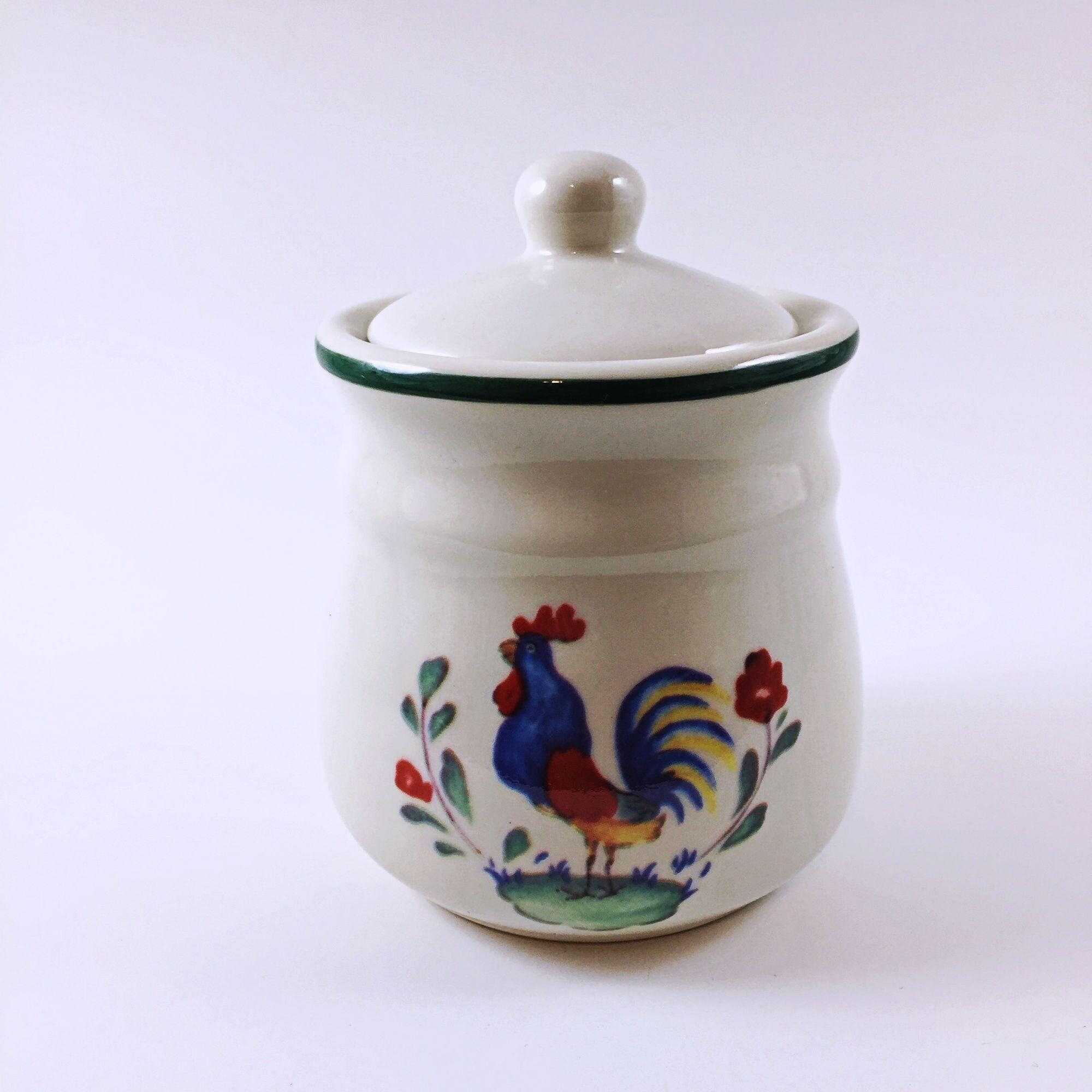 Rooster Covered Sugar Bowl Jar International Tableworks Etsy