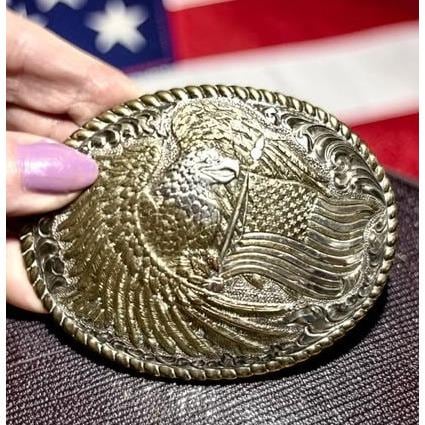 CRUMRINE ヴィンテージ ウエスタンバックル＆レザーベルト イーグル Crumrine Eagle Belt Buckle - Etsy