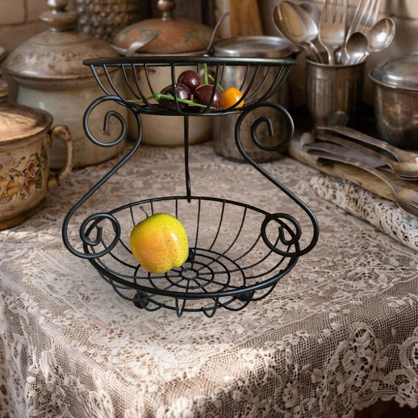 Vintage Wire Fruit Basket - Etsy