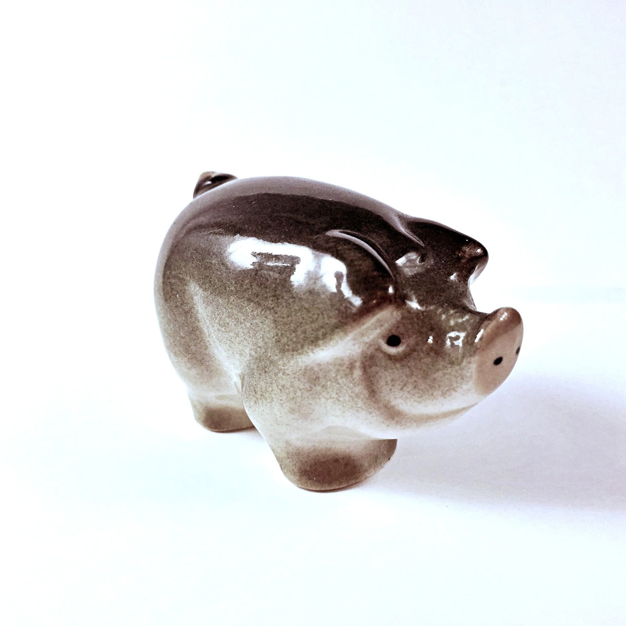 Vintage Gray Lomonosov Russian Porcelain Pig 2 Inches - Etsy