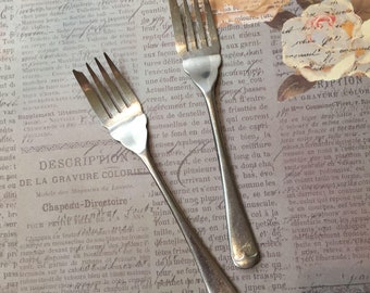 2 GENTRY English Tip Salad Forks Stainless Steel 18/8 England