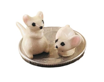 2 Miniature Mice Figurines Figure Hagen Renaker Tiny Mini