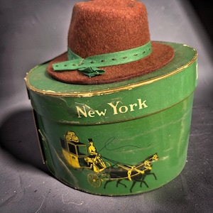 Salesman Sample Dobbs Fifth Avenue Vintage Fedora Hat With Original Box New York Theme