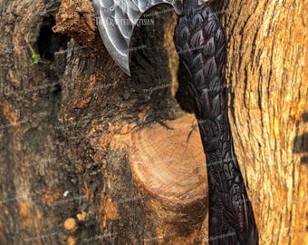 Handmade Unique Design Viking Hatchet Custom Engraved, Functional Camping Axe Forged with Sheath functional axe, Birthday gifts for Him, Dad