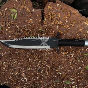 Hand Forged Carbon Steel Rambo Bowie Knife: Survival, Hunting, and Bushcraft