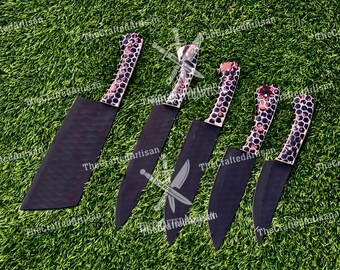 High-Carbon Steel 5-Piece Chef Knife Set: Professional Kitchen Knives