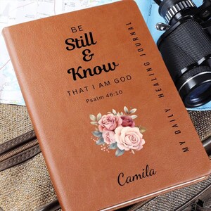Personalized Prayer Journal for Women Engraved Leather Notebook Christian Gift Faith Healing Self-Care Inspirational Book Gift for Girls