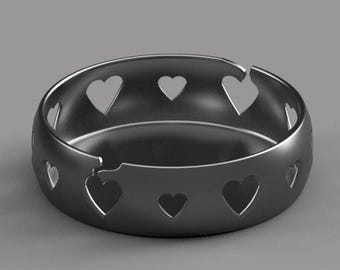 Bol découpé en forme de coeur, rangement décoratif