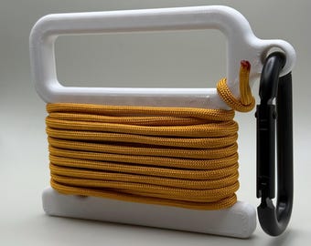 Support pour paracorde avec cordon de 6,48 m (6,24 m) - Équipement de camping compact EDC - Organiseur compatible avec les mousquetons