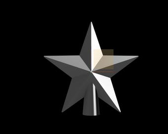 Décoration étoile pour sapin de Noël imprimée en 3D