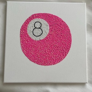 8 ball rhinestone wall art