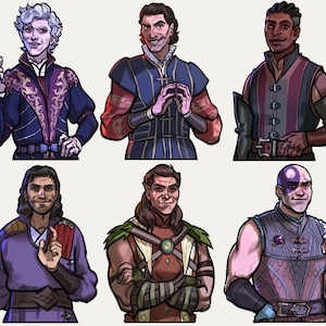 Baldur&#39;s gate 3 all companions stickers waterproof