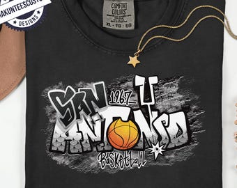 San Antonio Basketball Sweatshirt: Graffiti Design