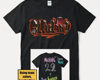 Cleveland Custom Football Shirt, Personalized Number and Name Sweatshirt