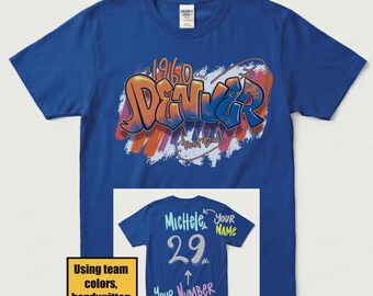 Denver Football Shirt, Personalized Number and Name Sweatshirt