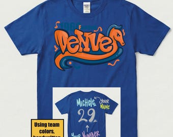 Denver Football Shirt, Personalized Number and Name Sweatshirt