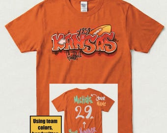 Kansas City Custom Football Shirt, Personalized Number and Name Sweatshirt