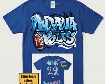 Indianapolis Football Shirt, Personalized Number and Name Sweatshirt