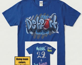 Detroit Custom Football Shirt, Personalized Number and Name Sweatshirt
