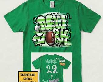 New York Football Shirt, Personalized Number and Name Sweatshirt