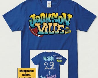 Jacksonville Football Shirt, Personalized Number and Name Sweatshirt
