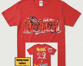 Atlanta Football Shirt, Personalized Number and Name Sweatshirt