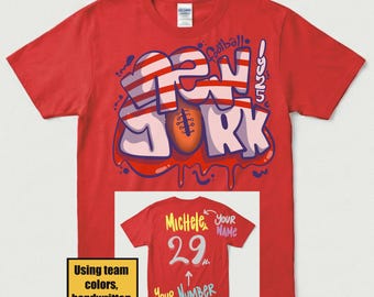 New York Football Shirt, Personalized Number and Name Sweatshirt